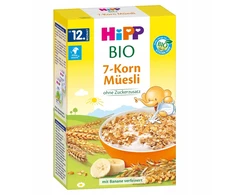 HiPP BIO muslis 7 dribsniai su bananais, 200 g