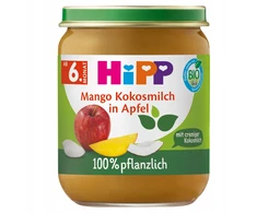 HiPP BIO obuolių, mangų ir kokosų desertas 160g po 5 mėn