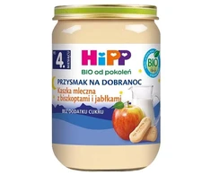 HiPP Bio Pieninė košė su sausainiais ir obuoliais kūdikiams 4m+, 190g