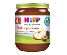HiPP BIO Slyvų ir obuolių vaisių tyrė vaikams po 4 mėnesių 125 g
