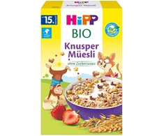 HiPP BIO traškus muslis su bananais ir braškėmis, 200 g