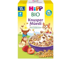 HiPP BIO traškus muslis su bananais ir braškėmis, 200 g