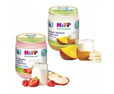 HiPP BIO Vaisiniai desertai su JOGURTU po 6 mėnesių 2x160g