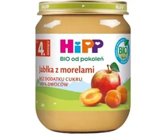 HiPP BIO Vaisių tyrė Obuoliai ir abrikosai vaikams po 4 mėnesių 125 g
