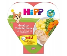 HiPP BIO vakarienė Daržovės su bulvėmis ir minkšta kiaulienos nugarinė po 1 metų 250g