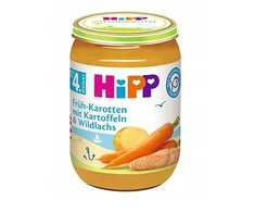 HIPP BIO VAKARIENĖ JAUNOS MORKOS SU BULVĖMIS IR LAŠIŠIA 190g