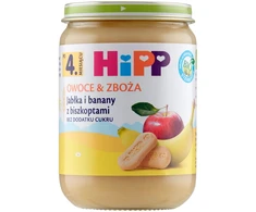 HiPP desertas Obuoliai ir bananai su ekologiškais biskvitais, 190g