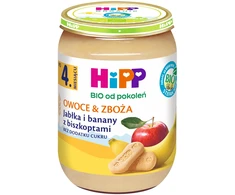 HiPP desertas Obuoliai ir bananai su ekologiškais biskvitais, 190g