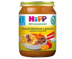 Hipp Junior vakarienės kukuliai su jautienos guliašu 250 g