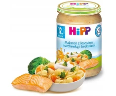 HiPP makaronai su lašiša, morkomis ir brokoliais 250g po 1 metų