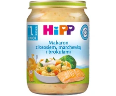 HiPP makaronai su lašiša, morkomis ir brokoliais 250g po 1 metų