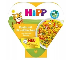 HiPP Paella su spalvingomis daržovėmis ir vištiena vaikams po 1 metų, 250g