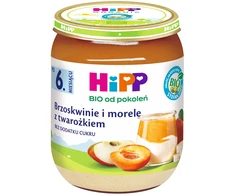 HiPP Persikai ir abrikosai su ekologiška varške 160g po 6 mėn