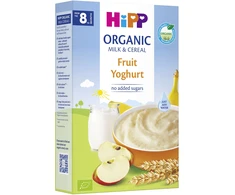 Hipp Pieno ir grūdų košė Ekologiškas vaisinis jogurtas nuo 8 mėn. 250g