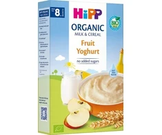 Hipp Pieno ir grūdų košė Ekologiškas vaisinis jogurtas nuo 8 mėn. 250g
