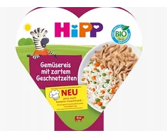 Hipp vakarienė nuo 12 mėnesių 250 g vištienos, ryžių, daržovių