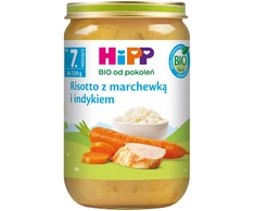 Hipp vakarienė RISOTO SU morkomis ir kalakutiena nuo 7 mėnesių 220 g