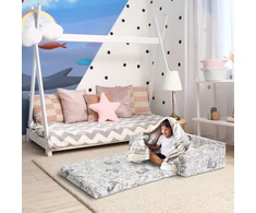 Hobby Kids Turistinė lovytė PRZENOŚNE, Kanapa dla dziecka, čiužinys składany 128x70