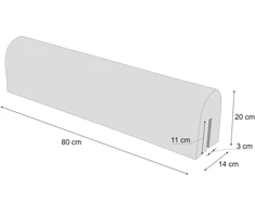 Hobbygarden Putplasčio apsauga vaikiškoms lovoms, turėklų apsauga 80 cm
