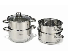 Hoffner STEAMER POT STEAMER 2 L POT INDUKCINIAI DUJINIAI