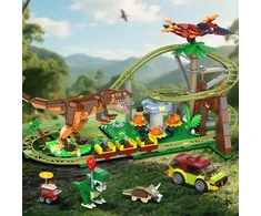 Hogokids DINOZAURŲ BLOKAI ROLLER COAST LENKTYNŲ TRAKAS 1222vnt. DOVANŲ ŽAISLAS VAIKAMS