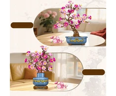 HOGOKIDS VYŠNIŲ GĖLIŲ BONSAI 775 ELEMENTAI BOTANIKOS KOLEKCIJA NAMŲ APDAILOS