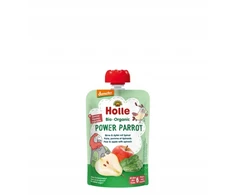 Holle Bio Mousse Power Parrot Pear Obuolių špinatai po 6 mėnesių Tube 100g