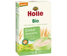 Holle BIO pilno grūdo speltų košė, be pieno Demeter 250g nuo 5 mėn.