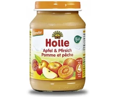 HOLLE BIO Subtilus obuolių ir persikų desertas