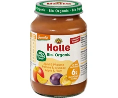 „HOLLE BIO“ subtilus obuolių ir slyvų desertas
