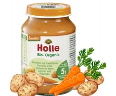 Holle vakarienė nuo 4 mėnesių 190 g morkų, bulvių