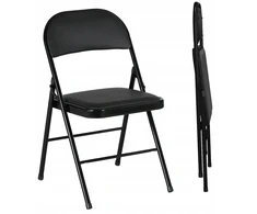Homcom Sulankstomos kėdės 2 vnt Sintetinė oda iki 120 kg Metalinis rėmas 45x46x78cm