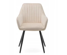 Home Design AKSOMINĖ MINKŠTA KĖDĖ SVETAINEI VALGOMO KAMBARIAI VELVET BEIGE