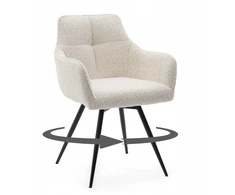 Home Design BOUCLE MINŠTA SUKAMA KĖDĖ SVETAINEI QUATTRO CREAM