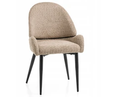 Home Design GLAMOUR MINKŠTA KĖDĖ VALGOMAS SVETAINE BOUCLE BERGAMO DARK BEIGE