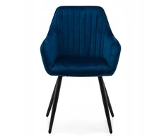 Home Design MINŠTA AKSOMINĖ KĖDĖ SVETAINEI, VALGOMAI, NAVY VELVET