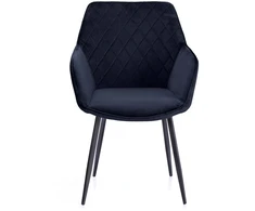 Homede Tamsiai mėlyna, elegantiška, minkšta valgomojo kėdė