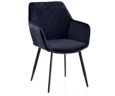 Homede Tamsiai mėlyna, elegantiška, minkšta valgomojo kėdė