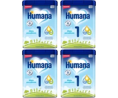 HUMANA 1 HMO PIENO MILTELIAI kūdikiams SU DHA NUO GIMIMO 750 g x 4