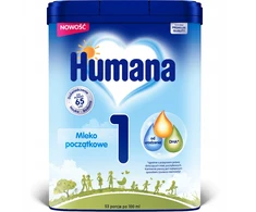 HUMANA 1 HMO PIENO MILTELIAI kūdikiams SU DHA NUO GIMIMO 750 g