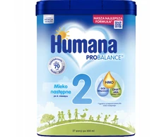 HUMANA 2 HMO TOLESNI PIENO MILTELIAI PO 6 MĖNESIŲ 750 g