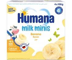 Humana Milk Minis jogurtinis desertas su bananais 6m+ 400g