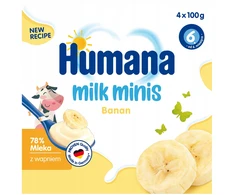 HUMANA JOGURTO DESERTAS NUO 6 MĖNESIŲ SU BANANŲ SKONIU 4x100G
