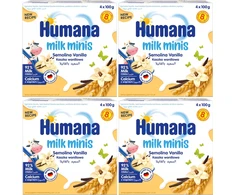 HUMANA PIENO DESERTAS NUO 8 MĖNESIŲ VANILĖS GRŪDŲ 4x100G x4 - DW: 2026-07-29