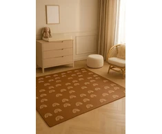 Humbi PREMIUM KOKYBĖS PUTO PUZLE DĖLĖS PUTO KILIMAS 180x180 CM 9 VNT. RUDOS lankeliai