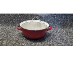 Ibili Volcan Fritiravimo rinkinys, bulvių virimo puodas, fritiūrinė su pakabinamu krepšiu, 24 cm skersmuo, 12,5 cm aukštis, talpa 4,6l