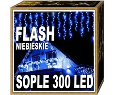 ICICL FLASH 300 LED Kalėdų eglutės lemputės mėlynos su blykste