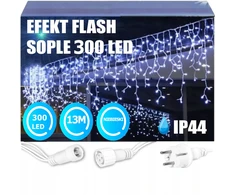 ICICL FLASH 300 LED Kalėdų eglutės lemputės mėlynos su blykste
