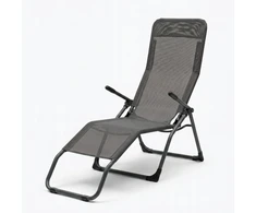 Ideal Profiliuotas sulankstomas sodo šezlongas Juodas S-Curve Texteline YS-30
