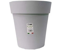 Idel Dekoratyvinis gėlių vazonas Classic high Ø20.5cm H20.2cm plastikinis/baltas